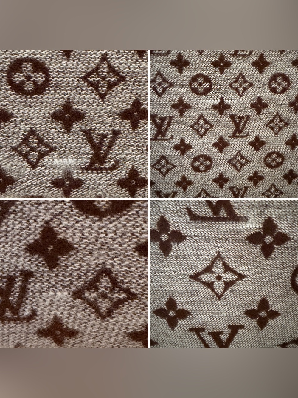 Reversible Split Monogram Cashmere Silk Scarf - Picture 7 of 14